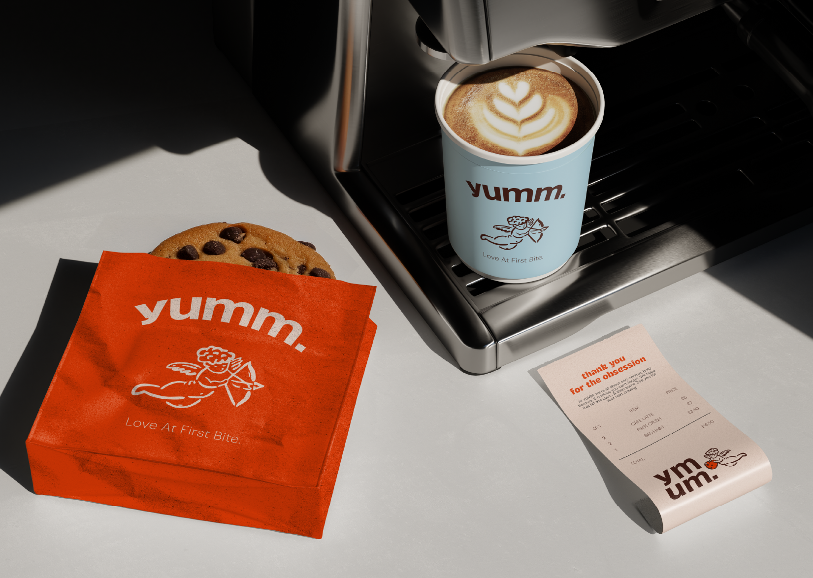 Yumm cookie bakery branding